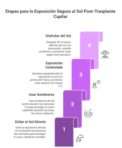 Etapas para la Exposición Segura al Sol Post-Trasplante Capilar