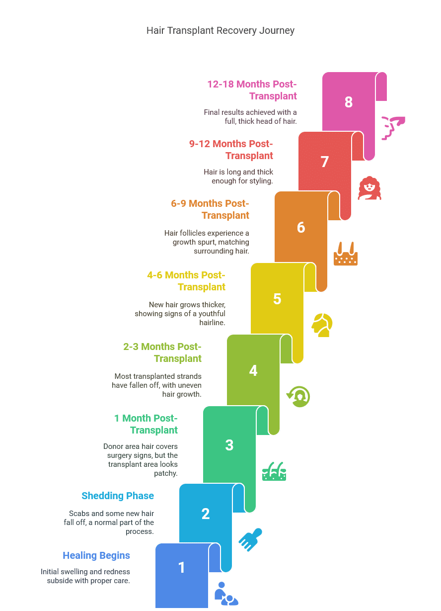 hair transplant recovery journey