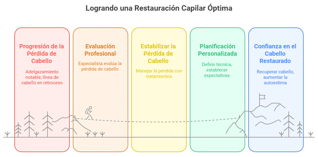 Etapas clave para una restauración capilar óptima paso a paso
