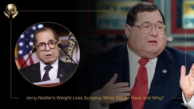 “Side-by-side images of Congressman Jerry Nadler before and after weight loss, highlighting his appearance prior to and following weight loss surgery.