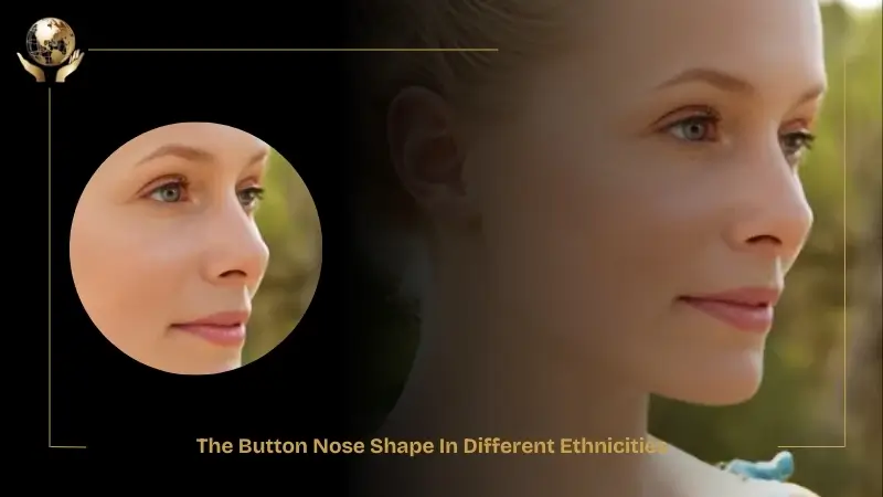 Side-profile image illustrating a button nose shape, highlighting how the rounded nose tip appears across different ethnicities.