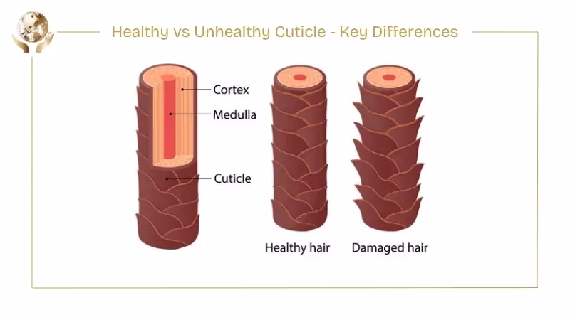 What Is The Cuticle Of The Hair? Signs Of Damage & Repair 7 Healthy vs Unhealthy Cuticle - Key Differences