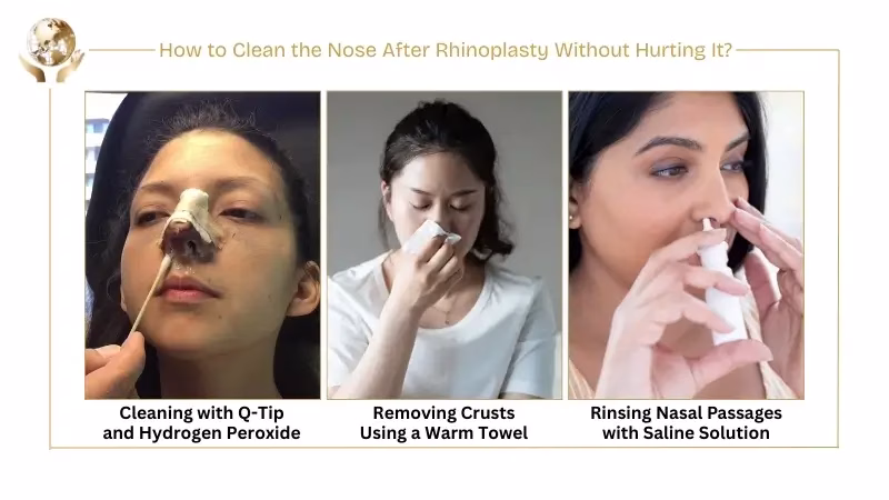 How to Clean Nose After Rhinoplasty - Mistakes to Avoid 2 How to Clean the Nose After Rhinoplasty Without Hurting It