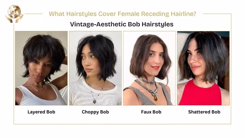 35 Classic Hairstyles For Women With Receding Hairline 6 Vintage-Aesthetic Bob Hairstyles