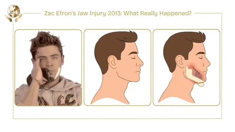 Zac Efron Plastic Surgeries - What Happened to Him After Face Injury 3 Zac Efron’s Jaw Injury 2013 What Really Happened