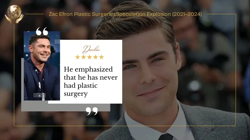 Zac Efron Plastic Surgeries - What Happened to Him After Face Injury 5 Zac’s Denials and Public Statements